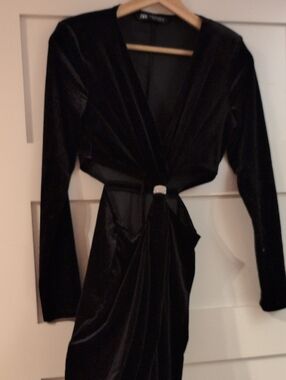 Zara Black Ribbed Top